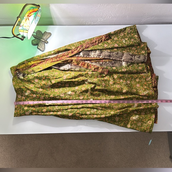 No brand reversible silk boho floral wrap skirt size OS - Picture 12 of 12